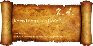 Kornidesz Anikó névjegykártya